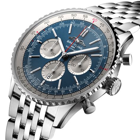 breitling navitimer b01 chronograph 46 blue|breitling navitimer b01 review.